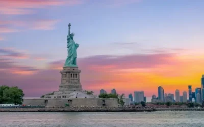 new york city stature of liberty view