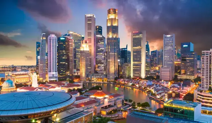 downtown Singapore skyline