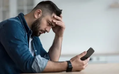 man waiting for a phone call