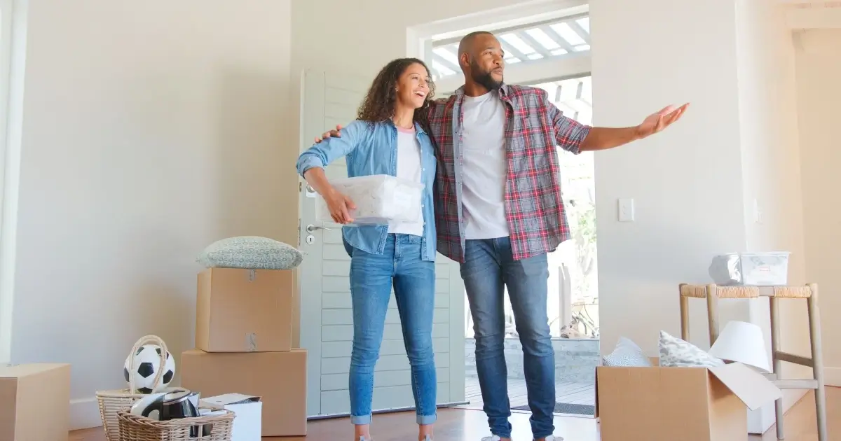 veteran couple moving into new home