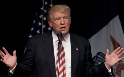 Donald Trump giving a speech