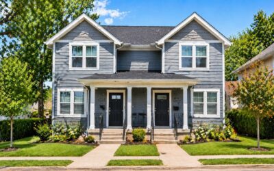 Duplex multi-family property with two entrances