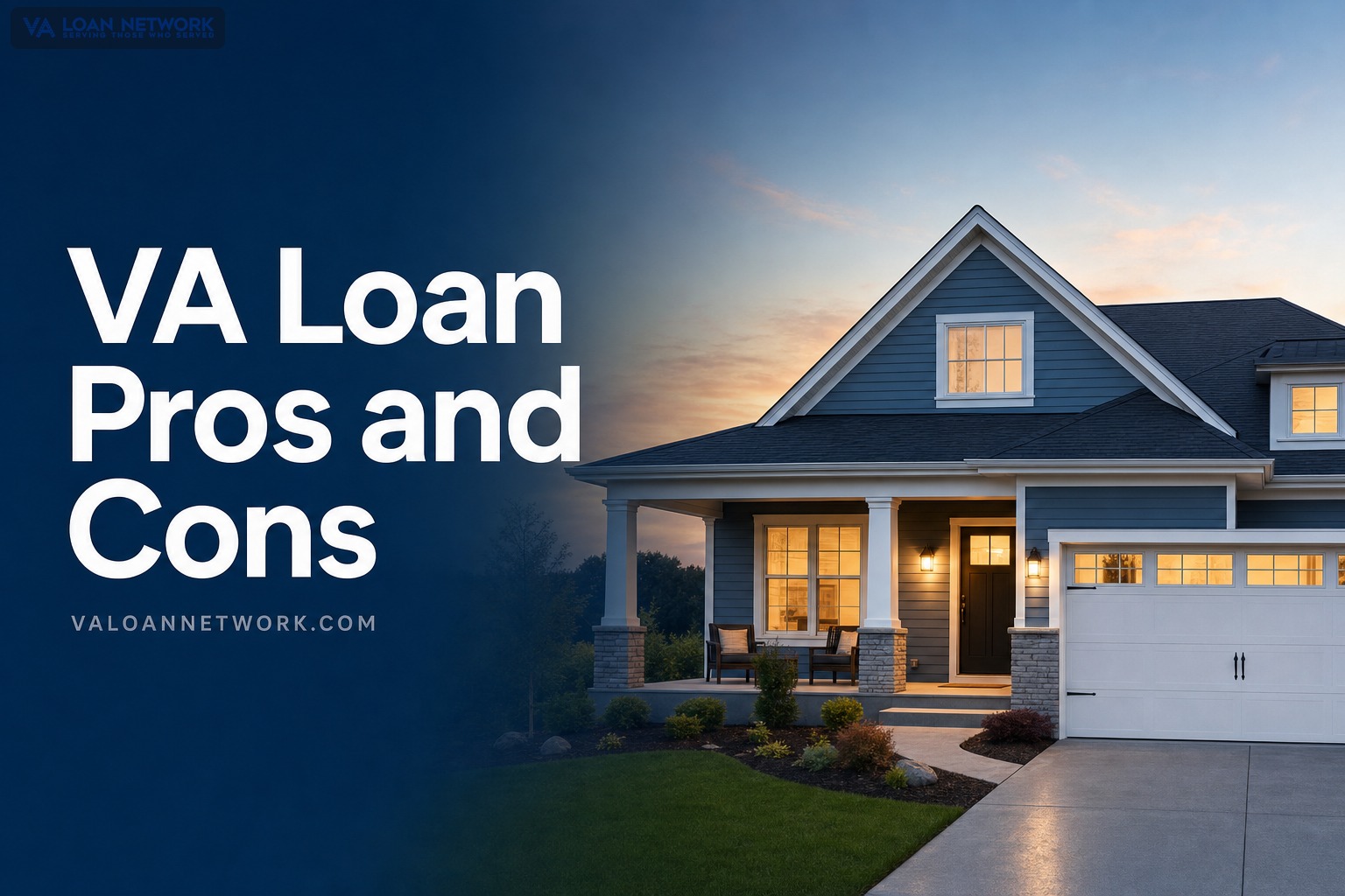 VA Loan Pros and Cons: balanced mortgage assessment with Military couple reviewing documents at home