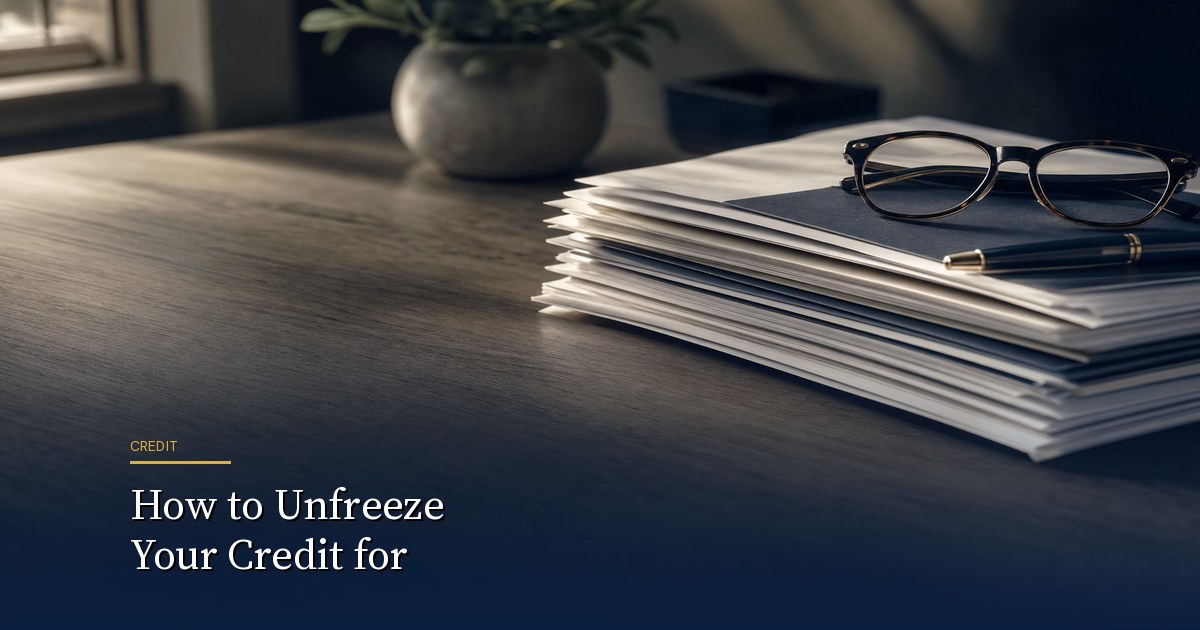 How to Unfreeze Your Credit for